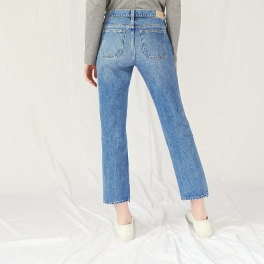 NWT Anthropologie Jeans Straight Leg Light Wash Size 25 - Picture 3 of 8